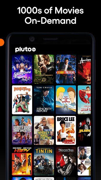 Pluto TV movies on demand.