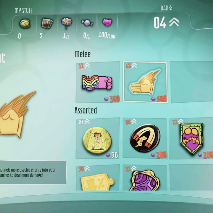 Psychonauts 2 Otto Matic Pin screen.
