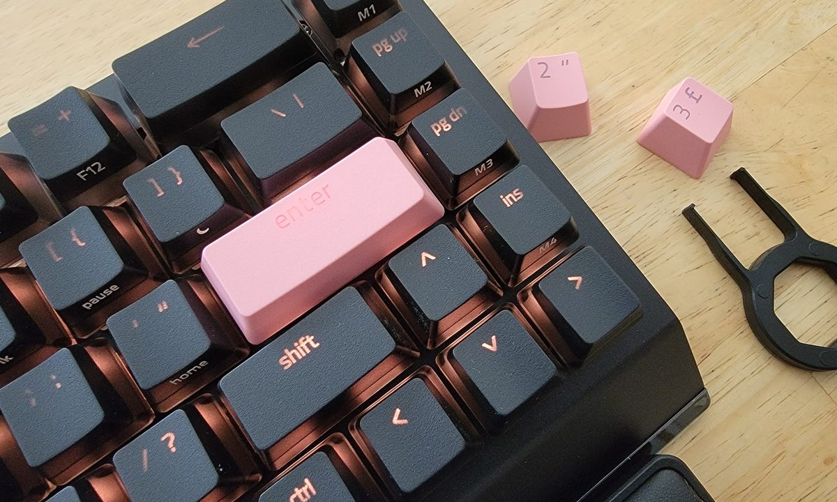 Razer keycap upgrade keys come in UK layouts as well.