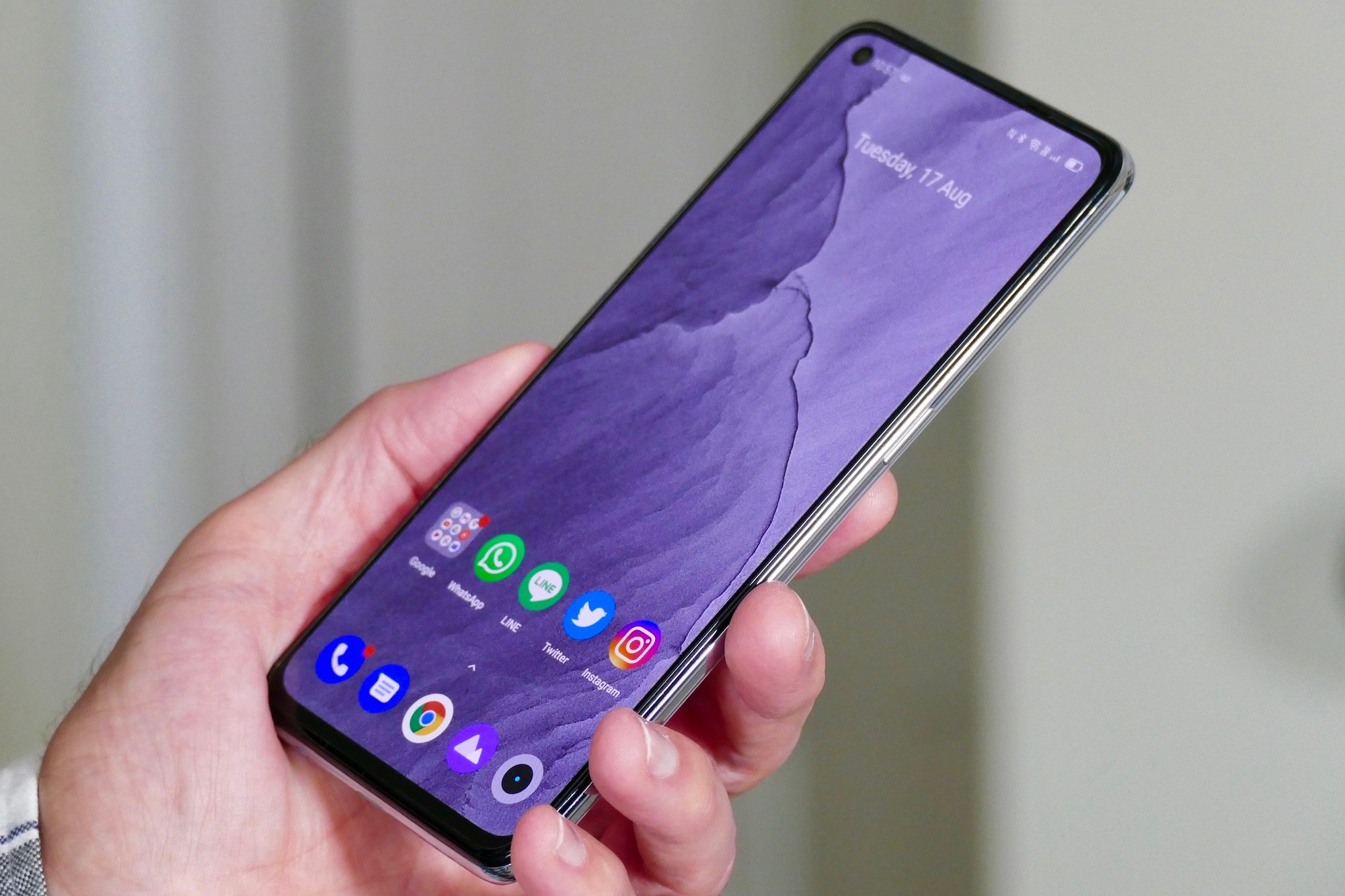 The Realme GT Master Edition's screen.