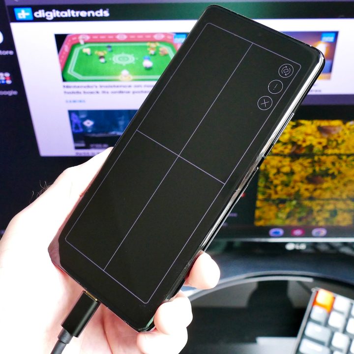 DeX trackpad mode on the Galaxy S21 Ultra.