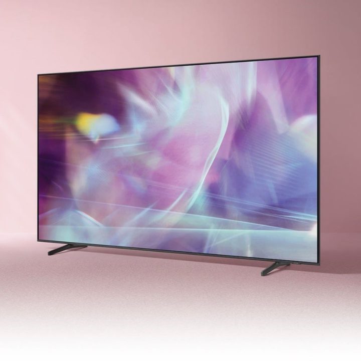 Samsung QLED 50 Inch TV on Gradient Background