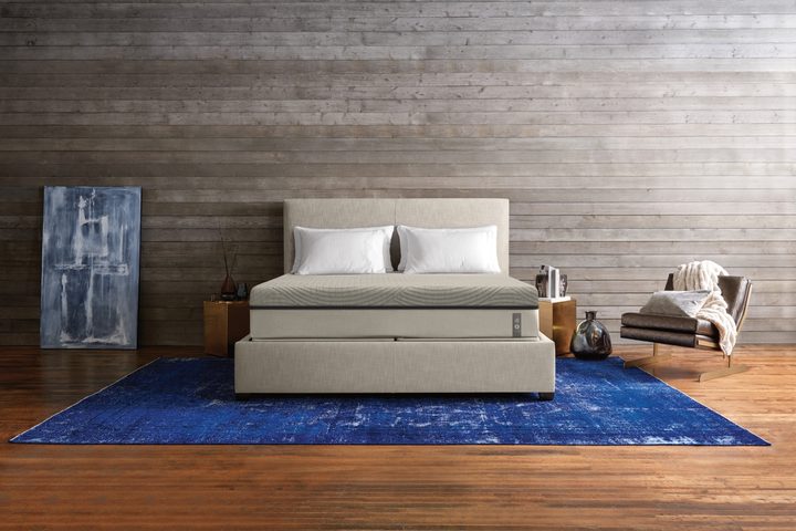 Sleep Number smart bed in a bedroom.