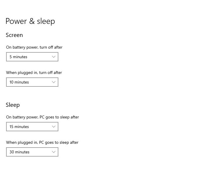 How to reduce sleep timer on Windows 10.