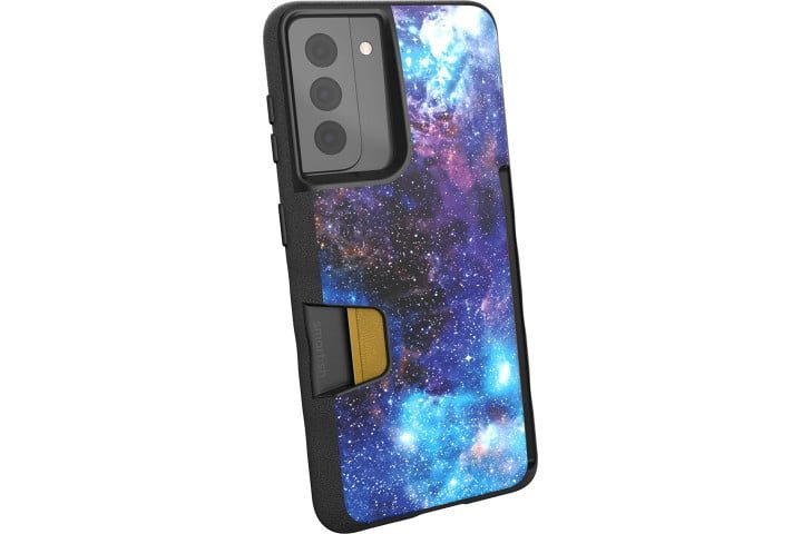 Smartish Wallet Slayer Case for Samsung Galaxy S21 in a galaxy print.
