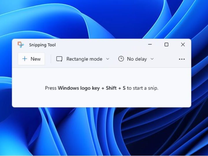 The new version of the Snipping Tool in Windows 11.