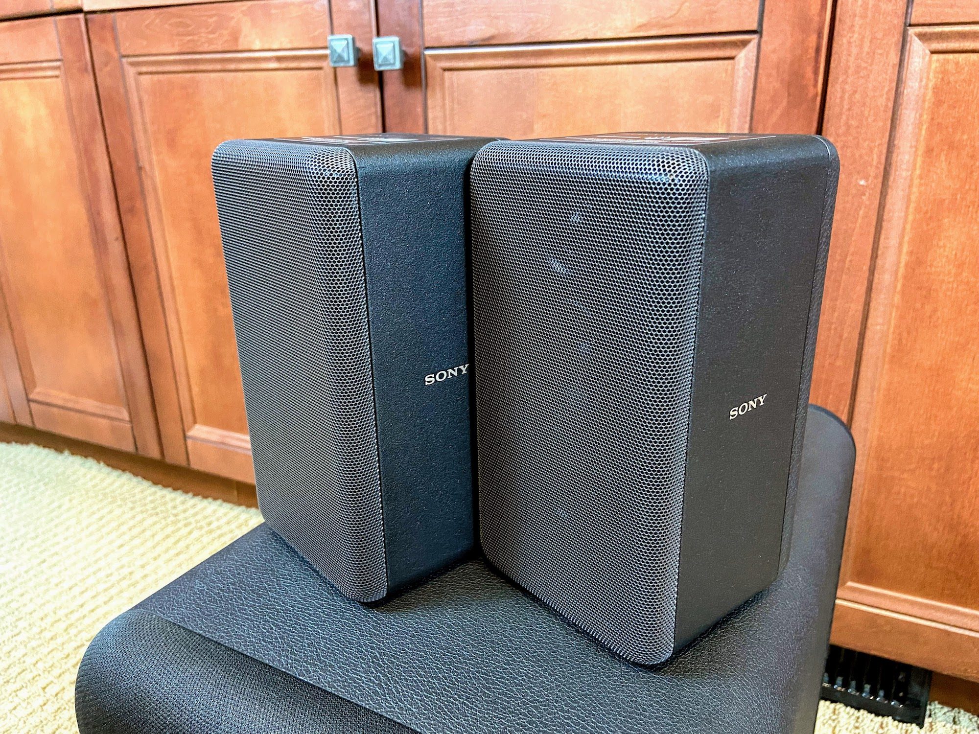 Sony SA-RS3S wireless surround speakers.