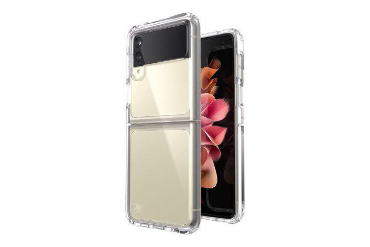 Speck Presidio Clear-Fold Case for the Samsung Galaxy Z Flip 3.