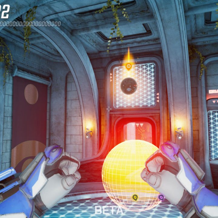 Player completing race in Splitgate.
