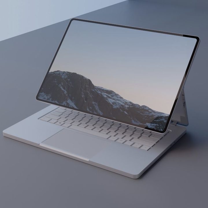 An artist rendering of the rumored Surface Book Studio.