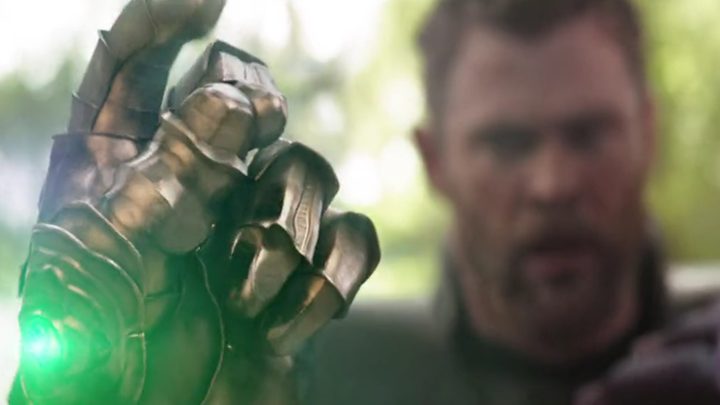 Thanos about to snap in Avengers: Infinity War.