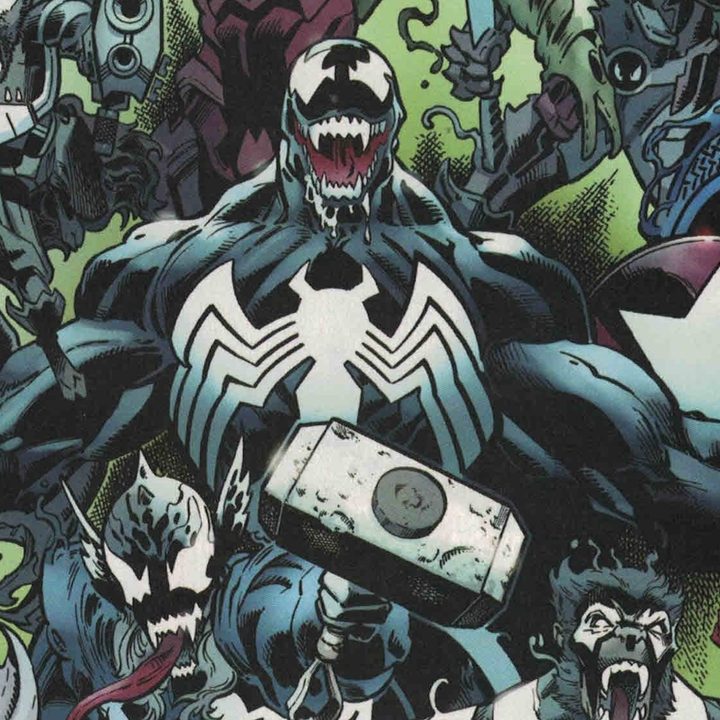 Venomized Marvel heroes from the comics.