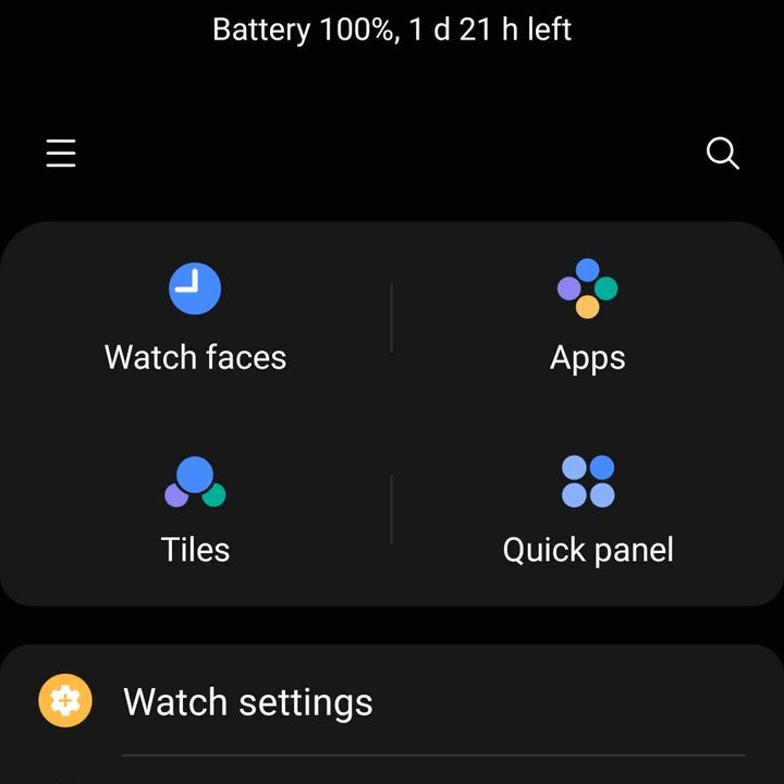 Watch 4 wearable app.