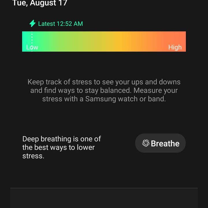 Watch 4 stress tracking.