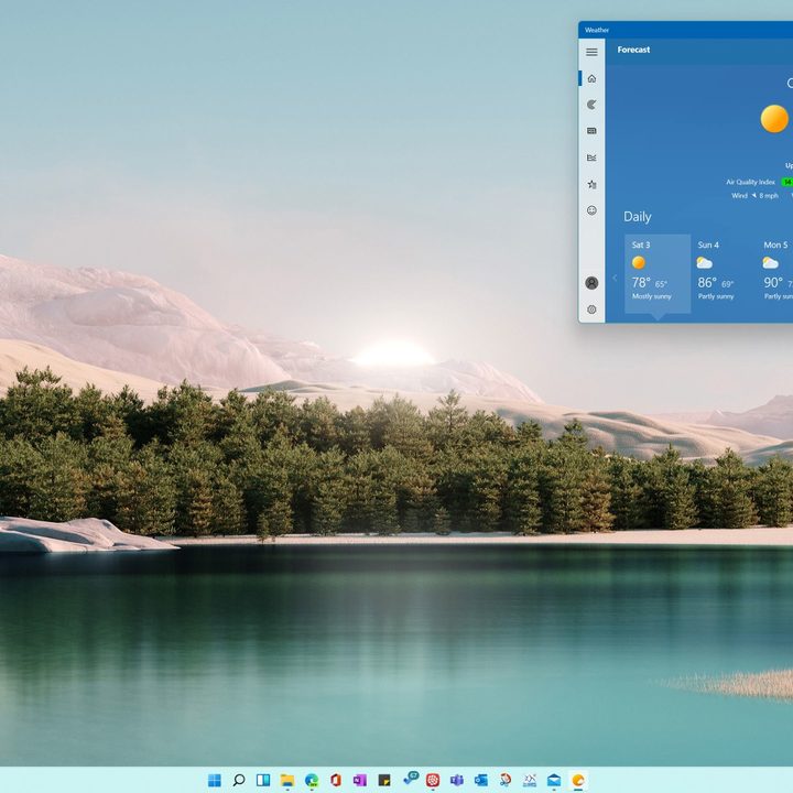 One of the wallpapers from the Windows 11 sunset theme.