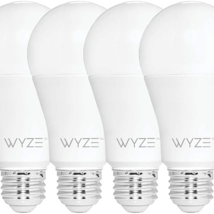 Four Wyze smart bulbs.