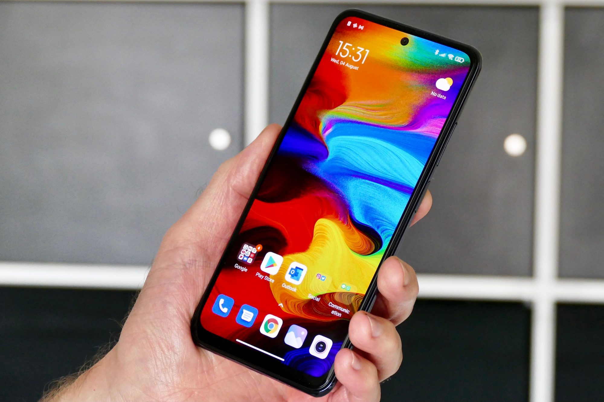 Xiaomi Redmi Note 10S home screen.