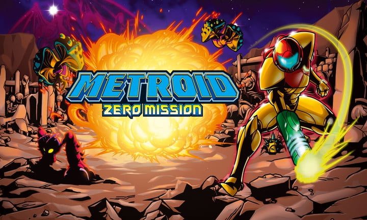 Samus on the cover of Metroid: Zero Mission.