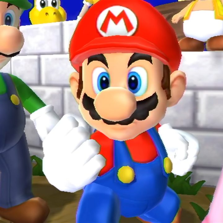 Mario pumping his fist.