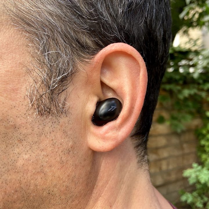 1More ColorBuds 2 true wireless earbuds close-up.
