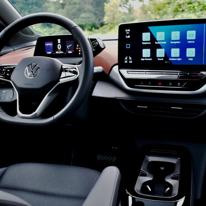 Interior view of the 2021 Volkswagen ID.4 AWD.