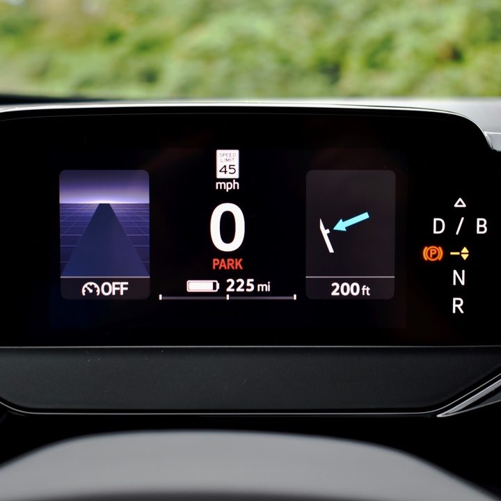 The 2021 Volkswagen ID.4 AWD's instrument cluster.