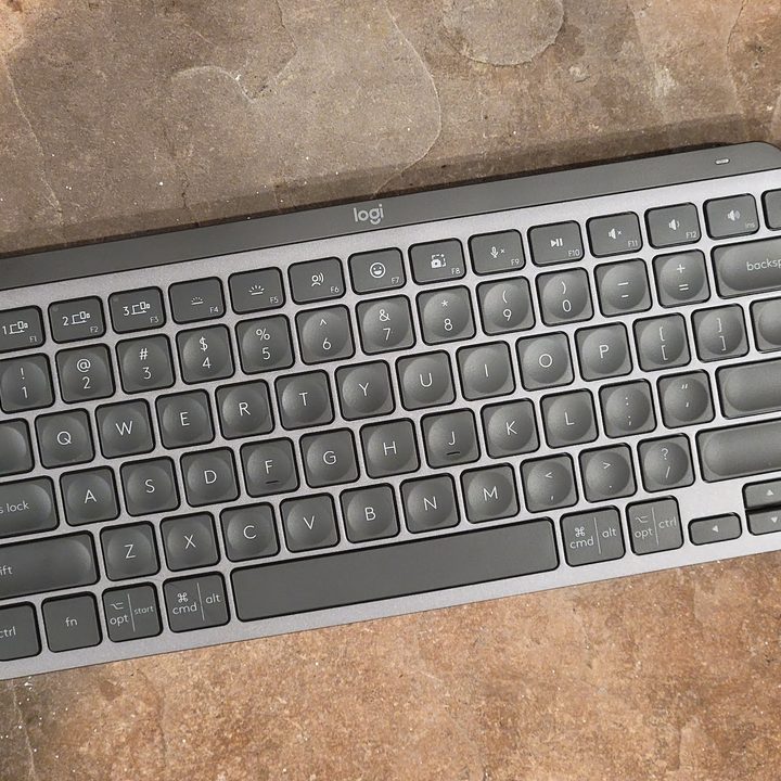 Logitech MX Keys Mini features a more compact design.