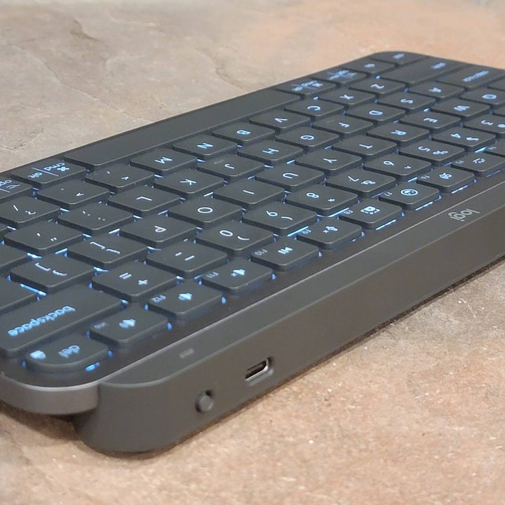 Logitech MX Keys Mini charges via USB-C.