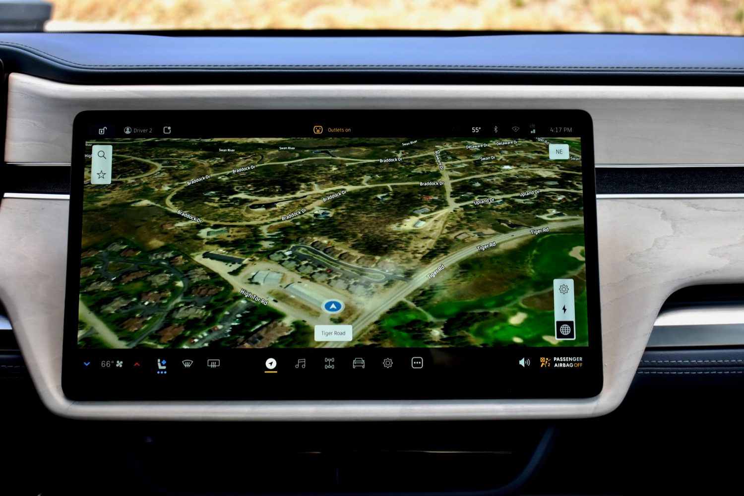 The 2022 Rivian R1T's touchscreen.