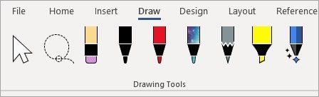 The new inking tools in word.