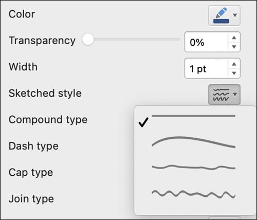 The new pen strokes in Microsoft Word.