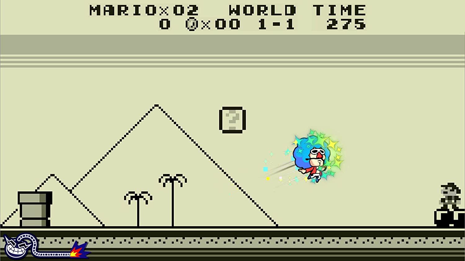 Jimmy dashes through Super Mario Land in WarioWare: Get It Together!