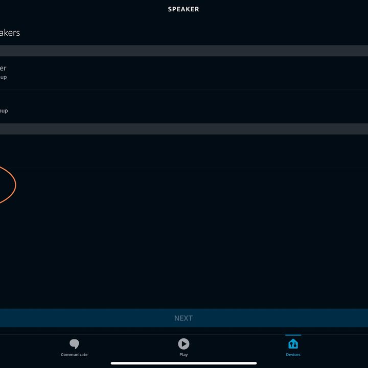 The Bluetooth section of connected speakers for an Echo device in the Alexa app.