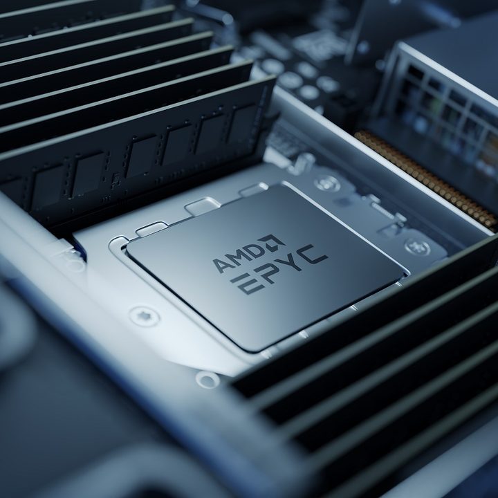 AMD Epyc processor in a server.