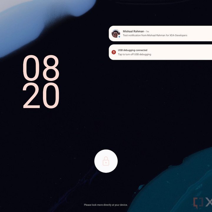 The Android 12.1 lockscreen.