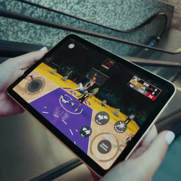 Lifestyle image of someone using the iPad Mini.