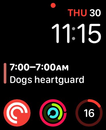This is the watch face from my Apple Watch SE
