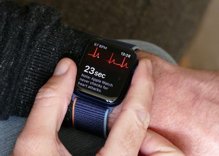 Apple Watch 6 fitness monitor.