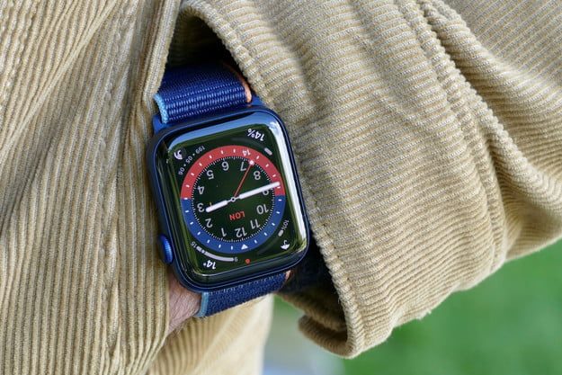 Apple watch 6 in pocket.