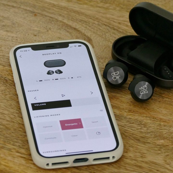 Beoplay EQ with app on the iPhone 12 Pro.