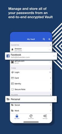 Bitwarden's password vault.