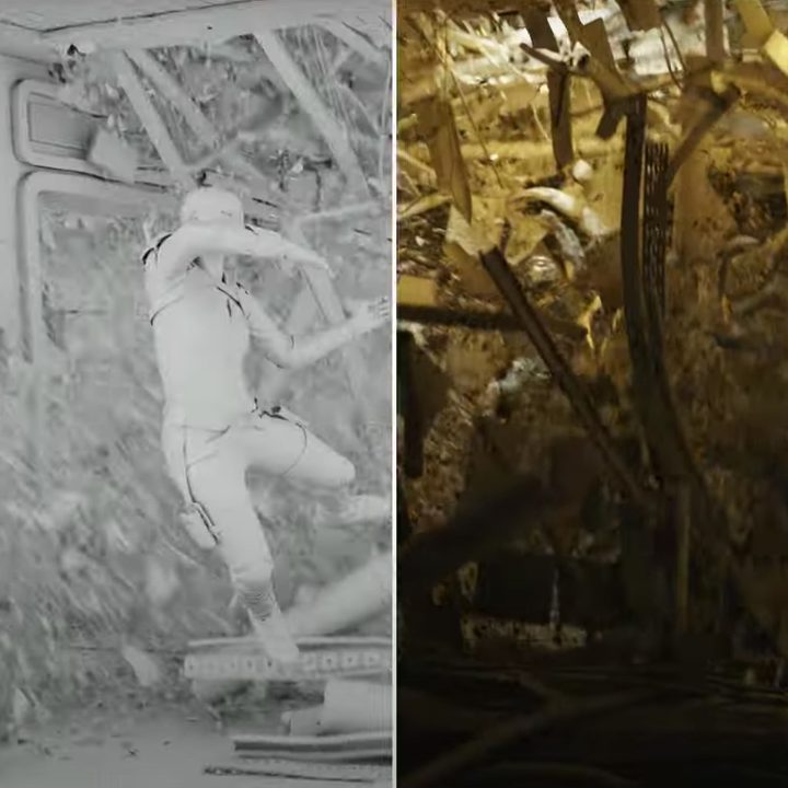 An interior visual effects sequence from the making of Marvel's Black Widow movie.