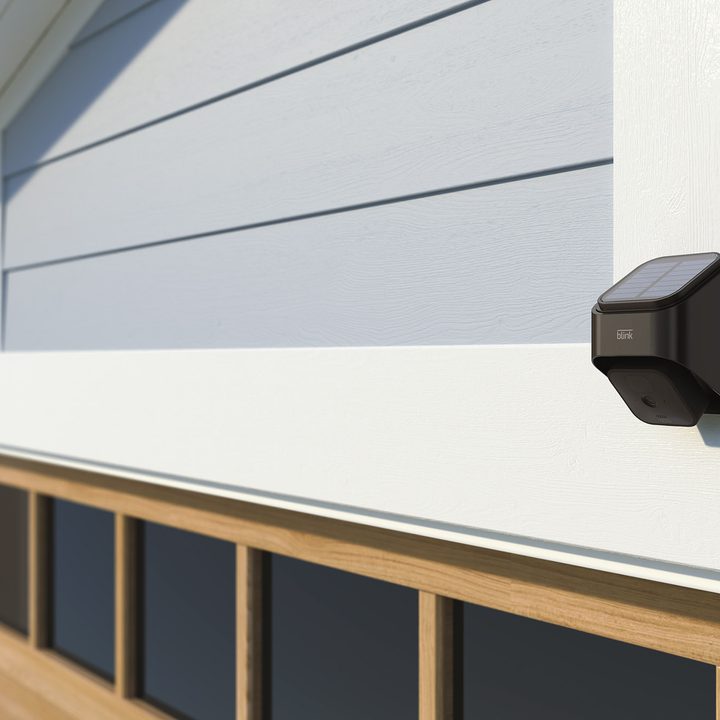 The Blink Solar Panel reduces the need for batteries.