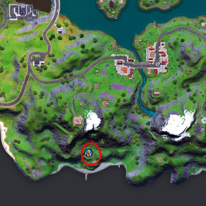 Map of Bunker Jonesy in Fortnite.