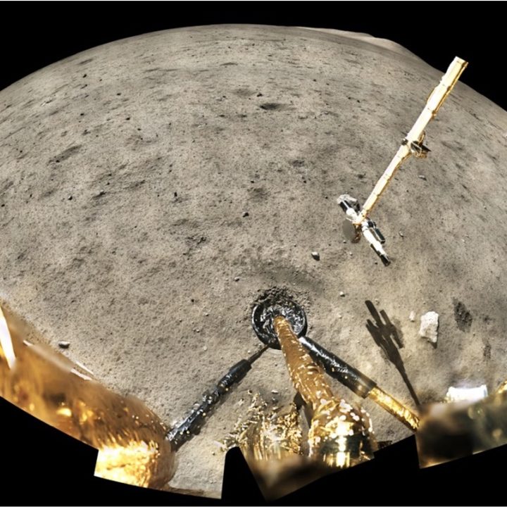Panoramic image taken after sampling of the lunar surface by Chang’e-5.