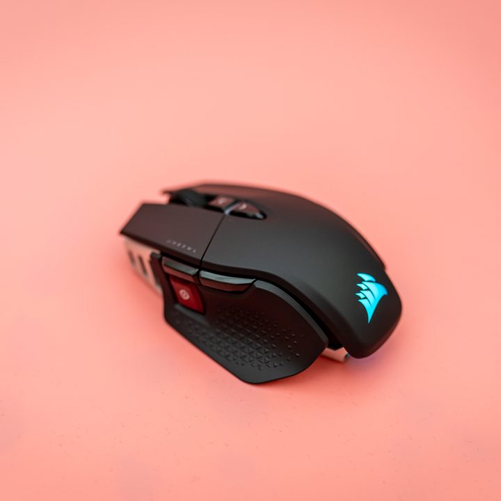 M65 Ultra Wireless on a pink background.