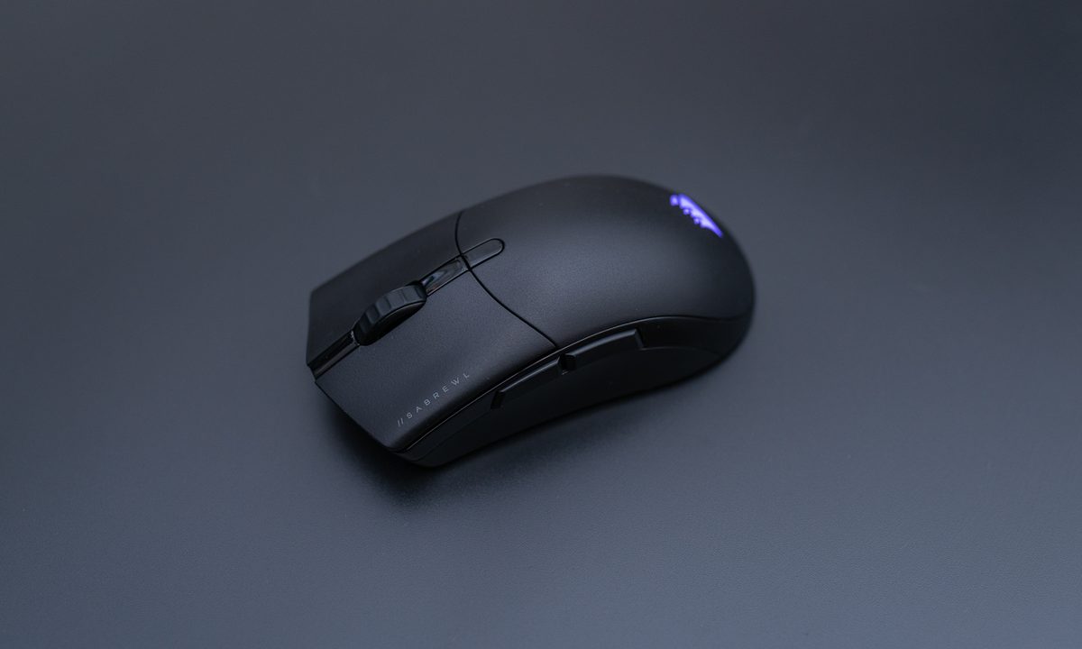 Corsair Sabre Pro Wireless on a black background.