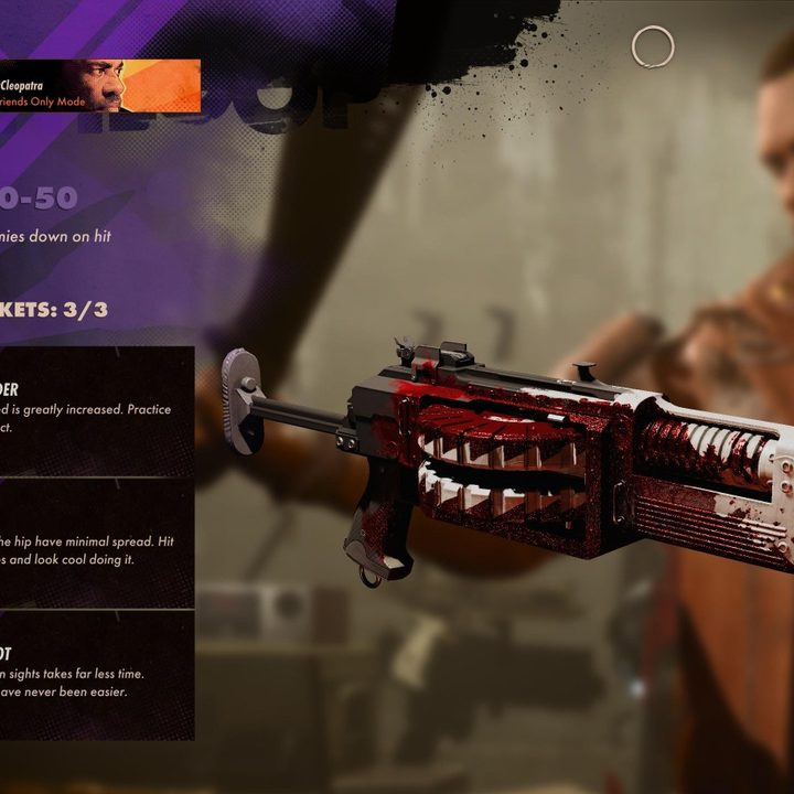 Shotgun from Deathloop with the best Trinkets.