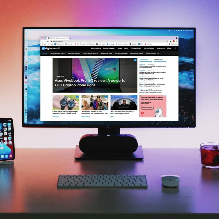Desktop monitor displaying the Digital Trends homepage.