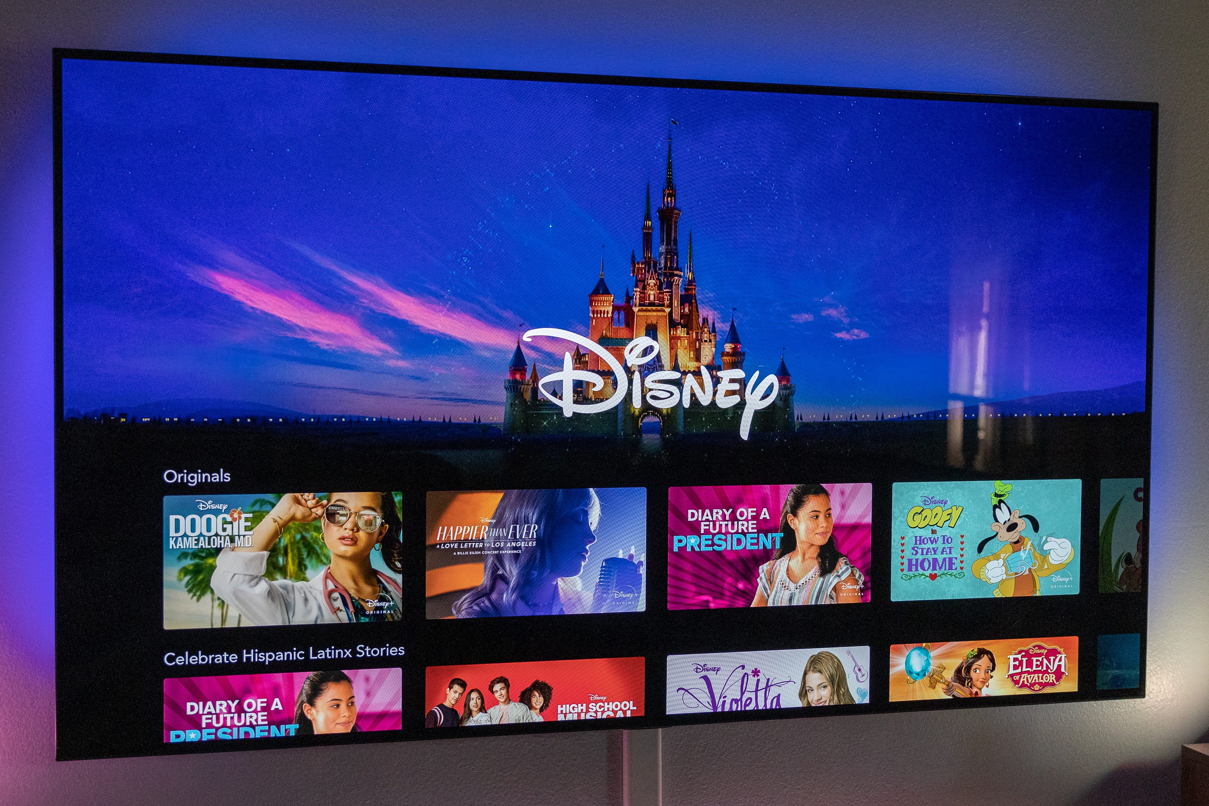 Disney+ on a TV.
